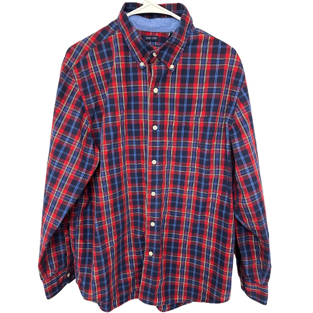 Men’s Chaps Plaid Button-Down Shirt - Size Large